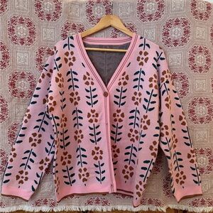 XXL Pink Floral Sweater NWOT/Never Worn